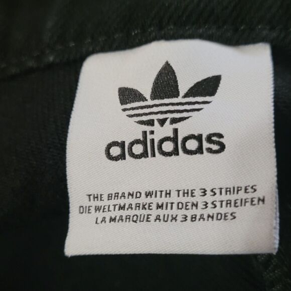 NWOT Adidas Adibreak Denim Two-In-One Jeans Womens 32 Black White Baggy Skater - Picture 13 of 16